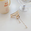 Wholesale Metal Pearl Tassel Butterfly Handmade Hair Clip For Women
