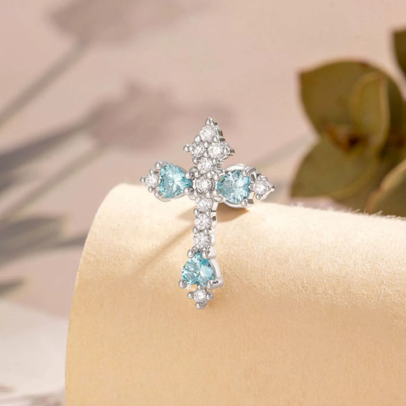 Wholesale Metal Puncture Jewelry Microinlaid Zircon Fashion Cross Design