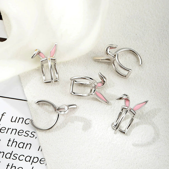 Wholesale Metal Rabbit Ear Bone Clip Lovely Style Electroplating