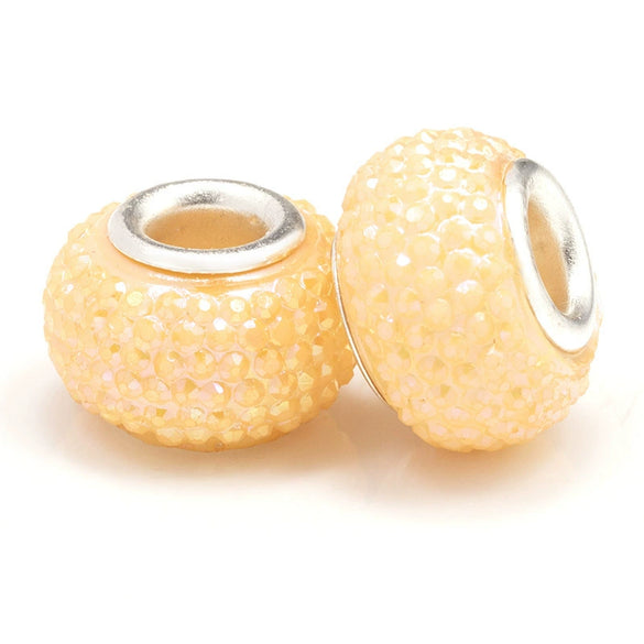 Wholesale Metal Resin Beads Totem Pattern Electroplated Bracelet And Necklace Beaded Accessories