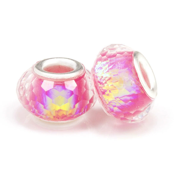 Wholesale Metal Resin Beads Totem Pattern Electroplated Bracelet And Necklace Beaded Accessories
