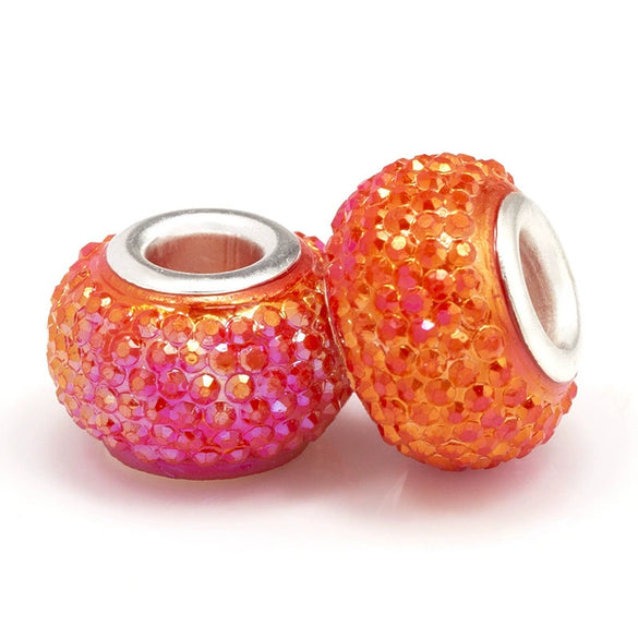 Wholesale Metal Resin Beads Totem Pattern Electroplated Bracelet And Necklace Beaded Accessories