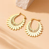 Wholesale Metal Retro Cold Style Ushaped Geometric Stainless Steel Goldplated Earrings