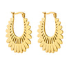 Wholesale Metal Retro Cold Style Ushaped Geometric Stainless Steel Goldplated Earrings