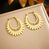 Wholesale Metal Retro Cold Style Ushaped Geometric Stainless Steel Goldplated Earrings