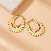 Wholesale Metal Retro Cold Style Ushaped Geometric Stainless Steel Goldplated Earrings