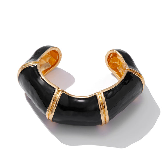 Wholesale Metal Retro Enamel Oil Dropping Irregular Wave Women's Bracelet