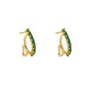 Wholesale Metal Retro Flower Design Diamond Pearl Earrings For Women