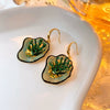 Wholesale Metal Retro Flower Design Diamond Pearl Earrings For Women
