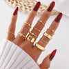 Wholesale Metal Retro Geometric Spherical Open Knuckle Ring For Women Electroplated