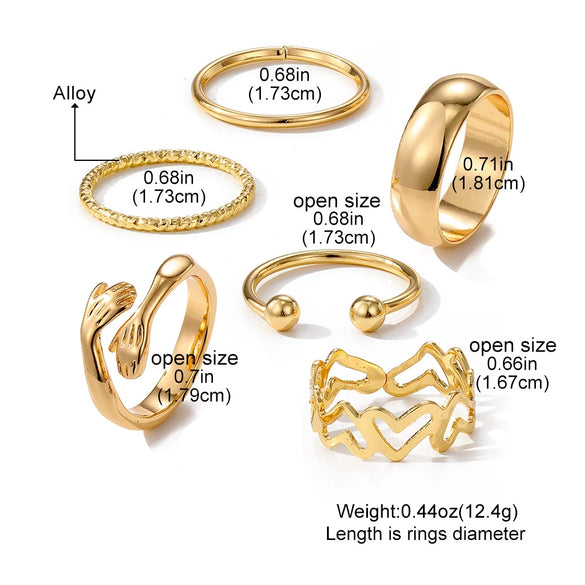 Wholesale Metal Retro Geometric Spherical Open Knuckle Ring For Women Electroplated
