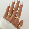 Wholesale Metal Retro Geometric Spherical Open Knuckle Ring For Women Electroplated