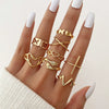 Wholesale Metal Retro Geometric Spherical Open Knuckle Ring For Women Electroplated