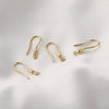 Wholesale Metal Retro Long Water Drop Ear Hook Handmade Earrings Copper Plated 18K True Gold Color Accessories