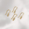Wholesale Metal Retro Long Water Drop Ear Hook Handmade Earrings Copper Plated 18K True Gold Color Accessories