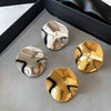 Wholesale Metal Round Earrings With Real Gold Plating Exaggerated Style And Geometric Pattern For Women