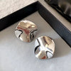 Wholesale Metal Round Earrings With Real Gold Plating Exaggerated Style And Geometric Pattern For Women