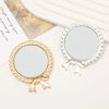 Wholesale Metal Round Mirror Sweet Style Jewelry Accessories And Cosmetic Mirror With Electroplating Treatment