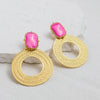 Wholesale Metal Round Stainless Steel Electroplated Earrings Fashion Chic Trendy Design