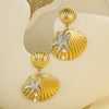 Wholesale Metal Shell Series Stainless Steel Jewelry With Geometric Pattern Electroplated 18K Gold For Women