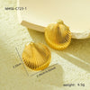 Wholesale Metal Shell Series Stainless Steel Jewelry With Geometric Pattern Electroplated 18K Gold For Women