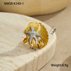 Wholesale Metal Shell Series Stainless Steel Jewelry With Geometric Pattern Electroplated 18K Gold For Women