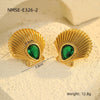 Wholesale Metal Shell Series Stainless Steel Jewelry With Geometric Pattern Electroplated 18K Gold For Women