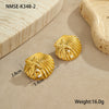 Wholesale Metal Shell Series Stainless Steel Jewelry With Geometric Pattern Electroplated 18K Gold For Women