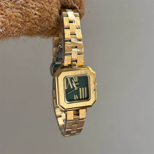 Wholesale Metal Small Square Watches With Steel Straps Fashionable Stylish General Gender Pointer Display