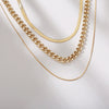 Wholesale Metal Snake Bone Chain Multilayered Necklace Punk Style Geometric Alloy Electroplated For Women