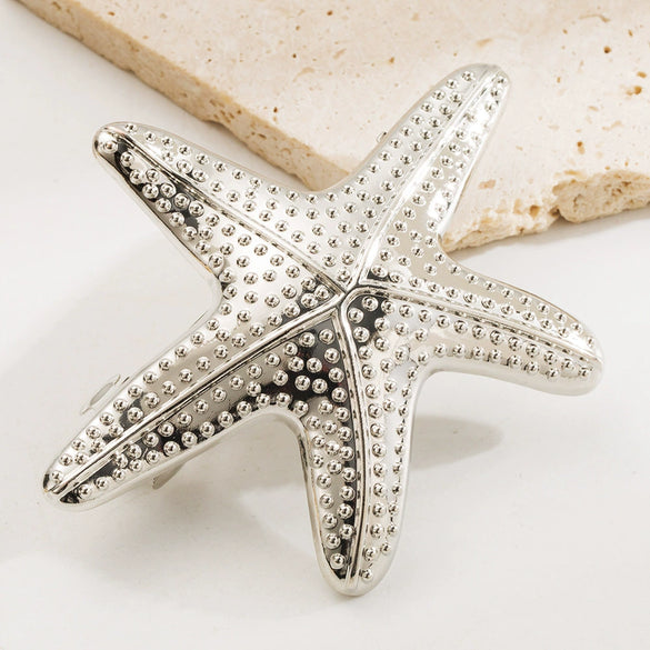 Wholesale Metal Spring Hair Clip For Women With Starfish Shape And Electroplating Treatment In Fashion Ol Style