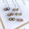 Wholesale Metal Square Crystal Jewelry Accessories With Copper Plated And Electroplating Treatment