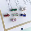 Wholesale Metal Square Crystal Jewelry Accessories With Copper Plated And Electroplating Treatment