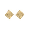 Wholesale Metal Square Geometric Earrings With Engraving And Electroplating For Women