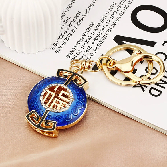 Wholesale Metal Strawberry Creative Cute Women's Rhinestone Keychain