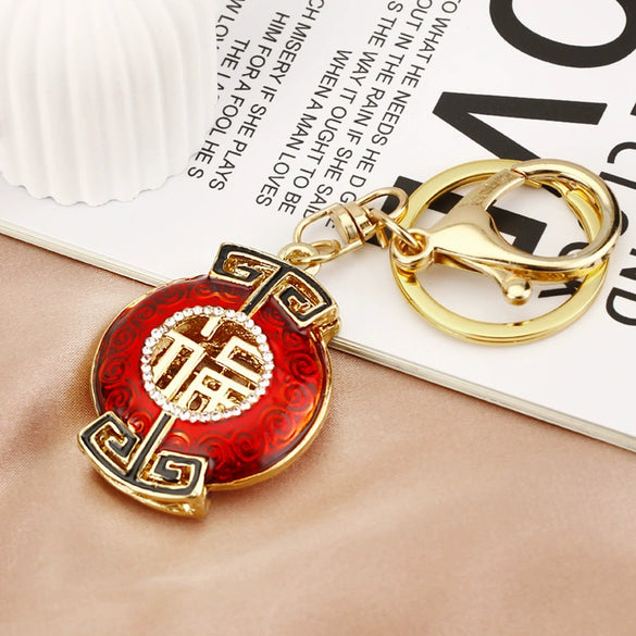 Wholesale Metal Strawberry Creative Cute Women's Rhinestone Keychain