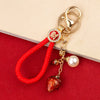 Wholesale Metal Strawberry Creative Cute Women's Rhinestone Keychain