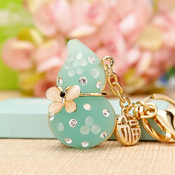 Wholesale Metal Strawberry Creative Cute Women's Rhinestone Keychain