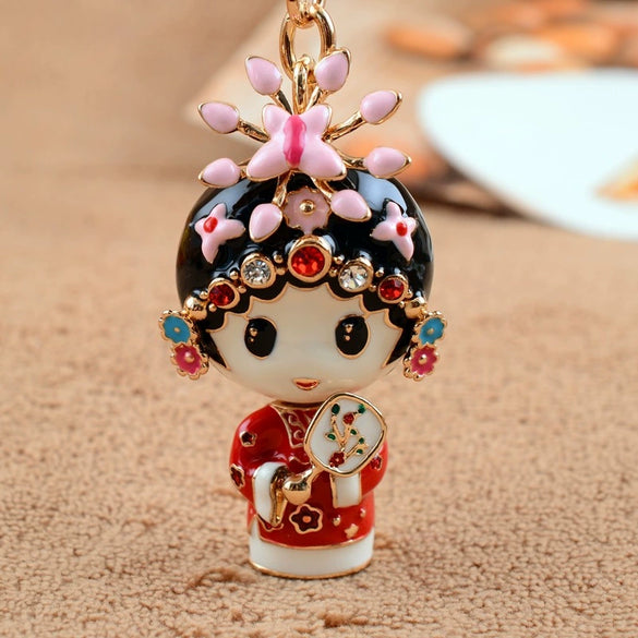 Wholesale Metal Strawberry Creative Cute Women's Rhinestone Keychain