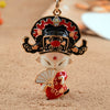Wholesale Metal Strawberry Creative Cute Women's Rhinestone Keychain