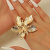 Wholesale Metal Stud Earrings Alloy Geometric Flower Leaf Electroplating For Women