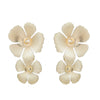 Wholesale Metal Sweet Fresh Brushed Flower Earrings With Electroplating
