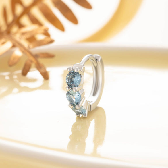 Wholesale Metal Sweet Geometric Copper Zircon Ear Buckle Earrings For Women Electroplated