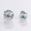 Wholesale Metal Sweet Geometric Inlaid Zircon Earrings For Women