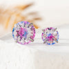 Wholesale Metal Sweet Geometric Inlaid Zircon Earrings For Women