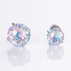 Wholesale Metal Sweet Geometric Inlaid Zircon Earrings For Women