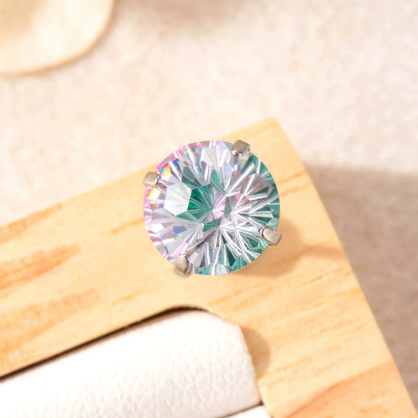 Wholesale Metal Sweet Geometric Inlaid Zircon Earrings For Women