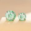 Wholesale Metal Sweet Geometric Inlaid Zircon Earrings For Women
