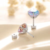 Wholesale Metal Sweet Style Flower Shape Zirconia Inlaid Titanium Steel Ear Nails For Women
