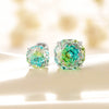 Wholesale Metal Sweet Style Flower Shape Zirconia Inlaid Titanium Steel Ear Nails For Women
